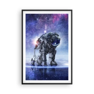 Poster in cornice nera - Il cielo stellato sopra di me - 61x91 cm