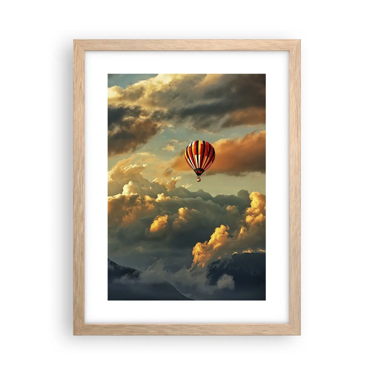 Poster in cornice rovere chiaro - Volo perché voglio - 30x40 cm