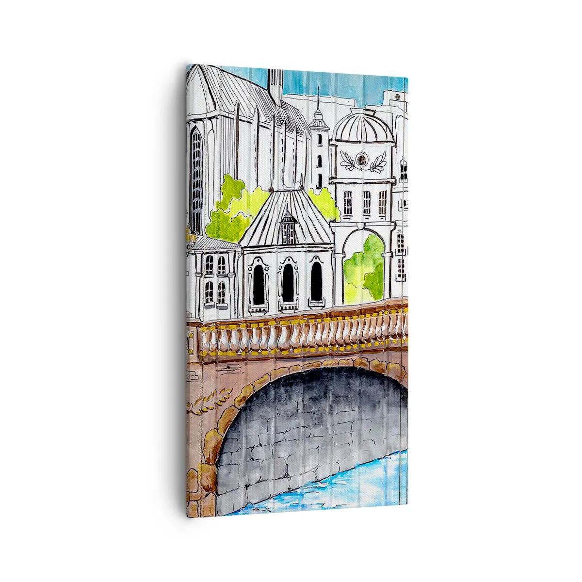 Quadro su tela - Stampe su Tela - Una città come dipinta - 55x100 cm