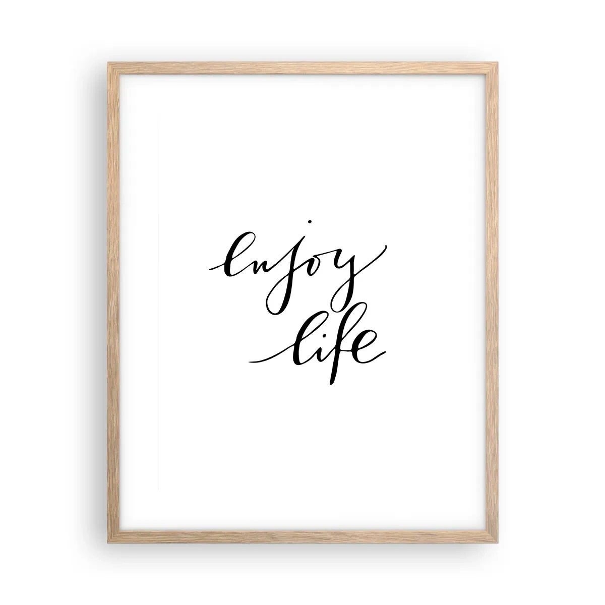 Poster in cornice rovere chiaro - Niente da aggiungere... - 40x50 cm