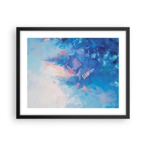 Poster in cornice nera - Astrazione invernale - 50x40 cm