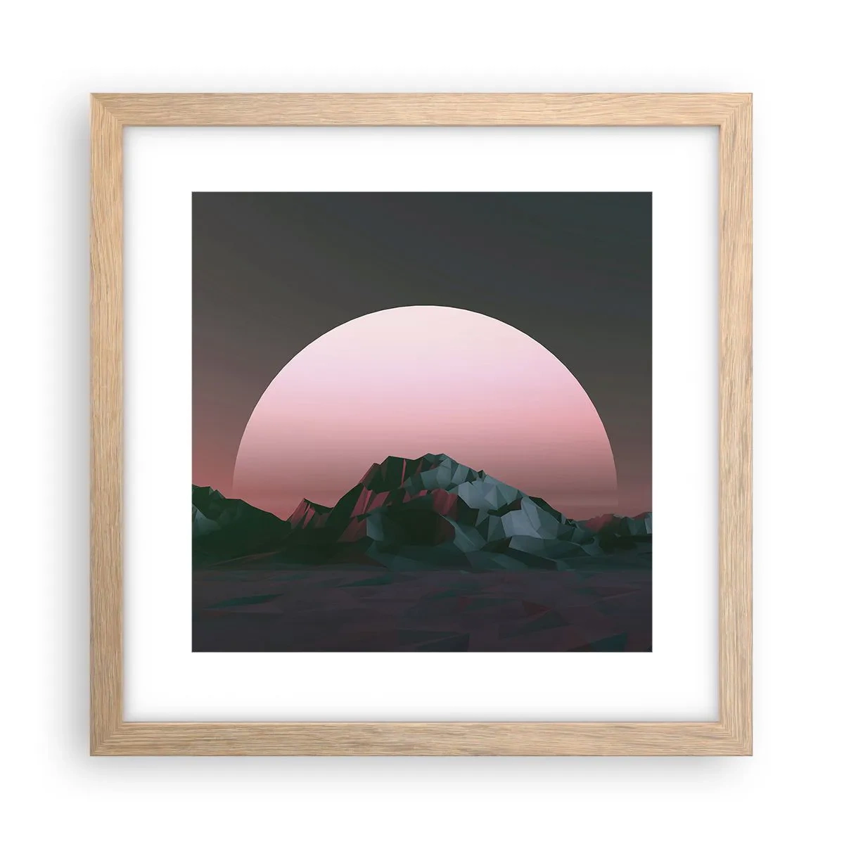 Poster in cornice rovere chiaro - Nella galassia accanto - 30x30 cm