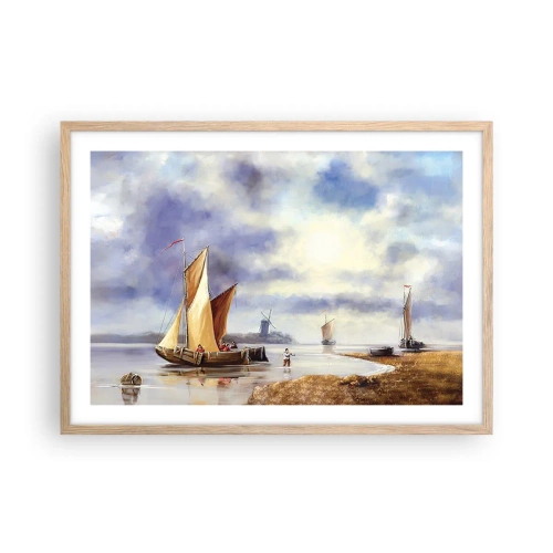 Poster in cornice rovere chiaro - Il ritorno dei marinai - 70x50 cm