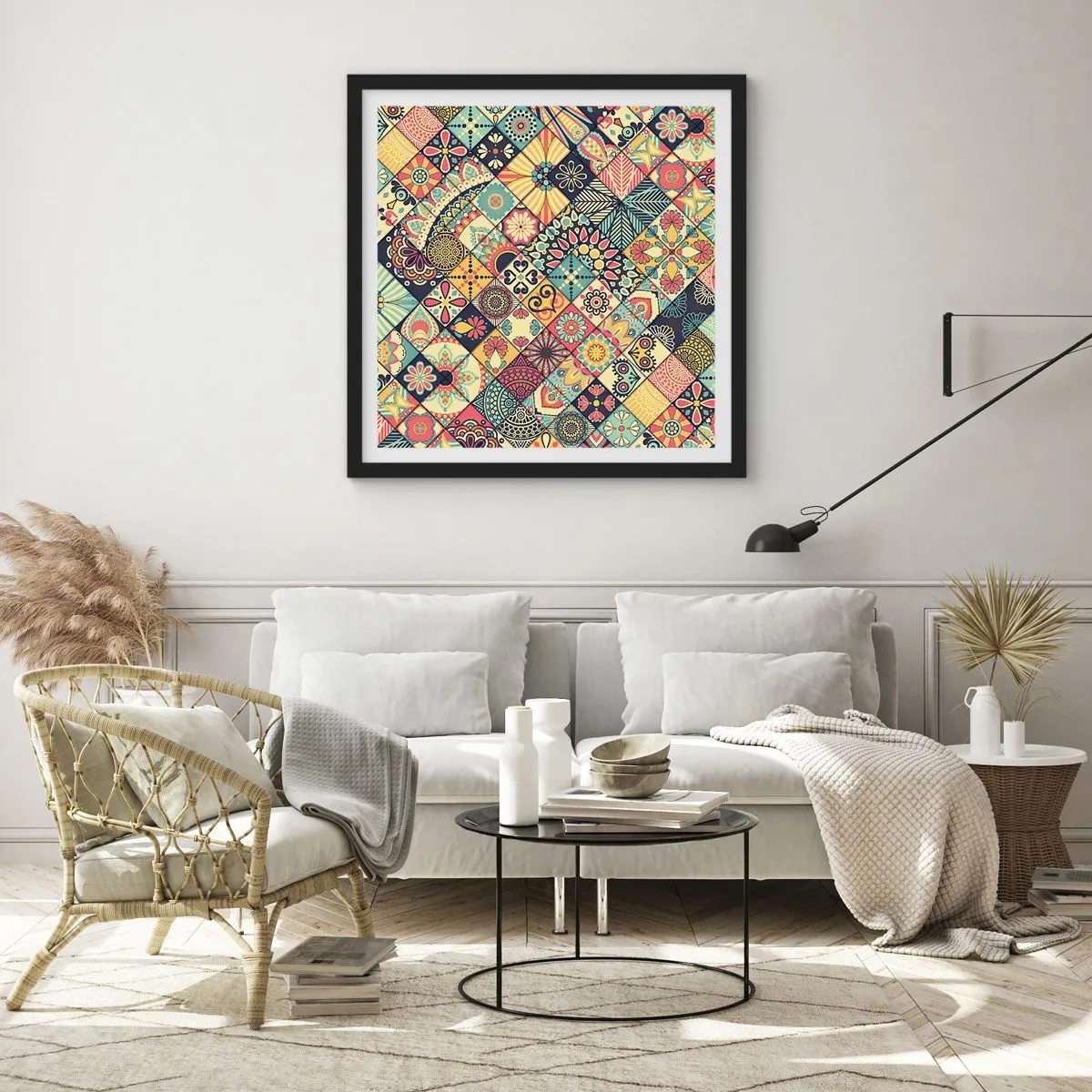 Poster in cornice nera - L'atmosfera del Marocco - 30x30 cm