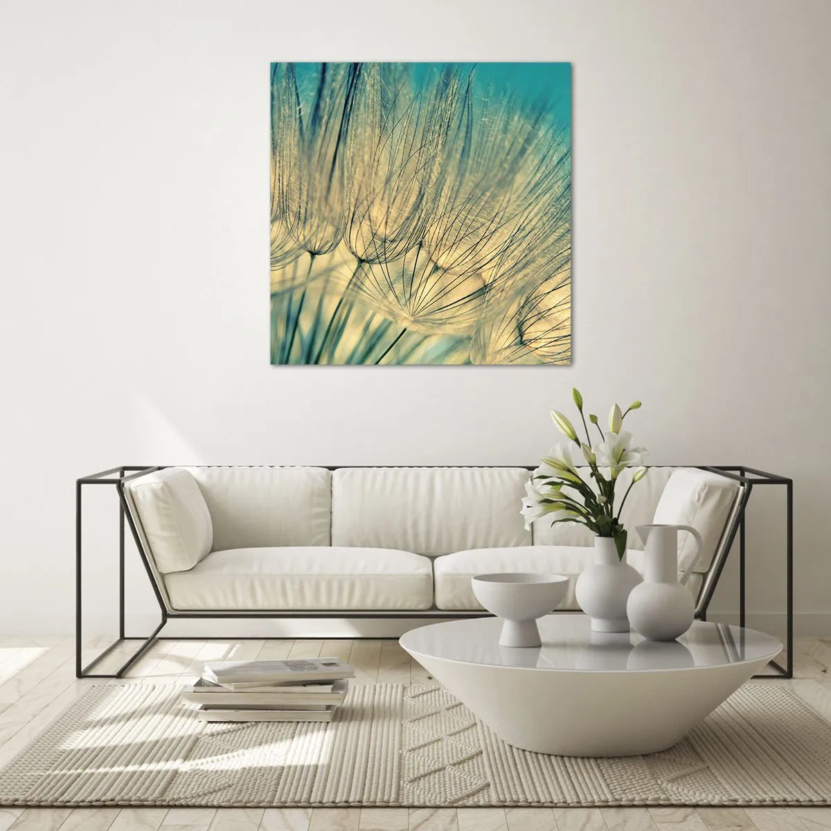 Quadro su vetro - Aspettando il vento - 40x40 cm