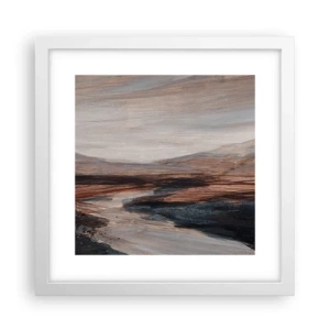 Poster in cornice bianca - Valle tranquilla - 30x30 cm