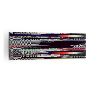 Quadro su tela - Stampe su Tela - Linee colorate e pixel in stile astratto - 160x50cm - Immagine di prova della realtà - Decorazione murale moderna per soggiorno e camera da letto ARTTOR