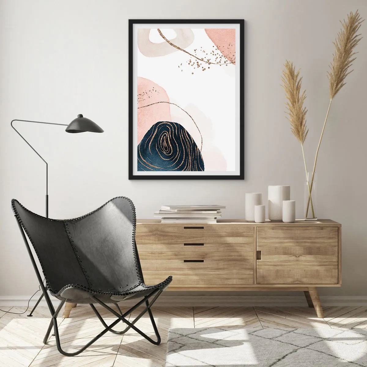 Poster in cornice nera - Tutto scorre - 40x50 cm