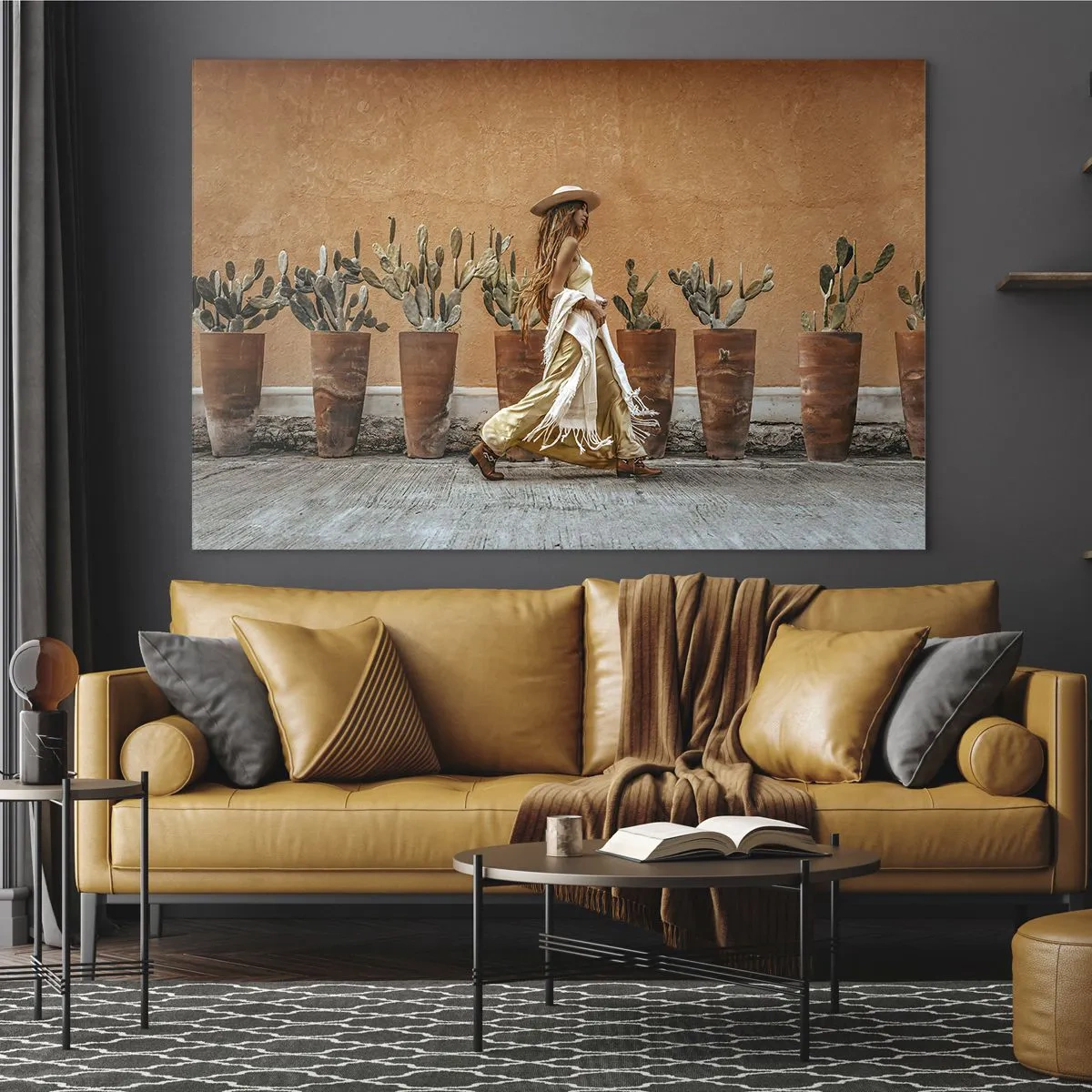 Quadro su vetro - In stile hippy - 70x50 cm