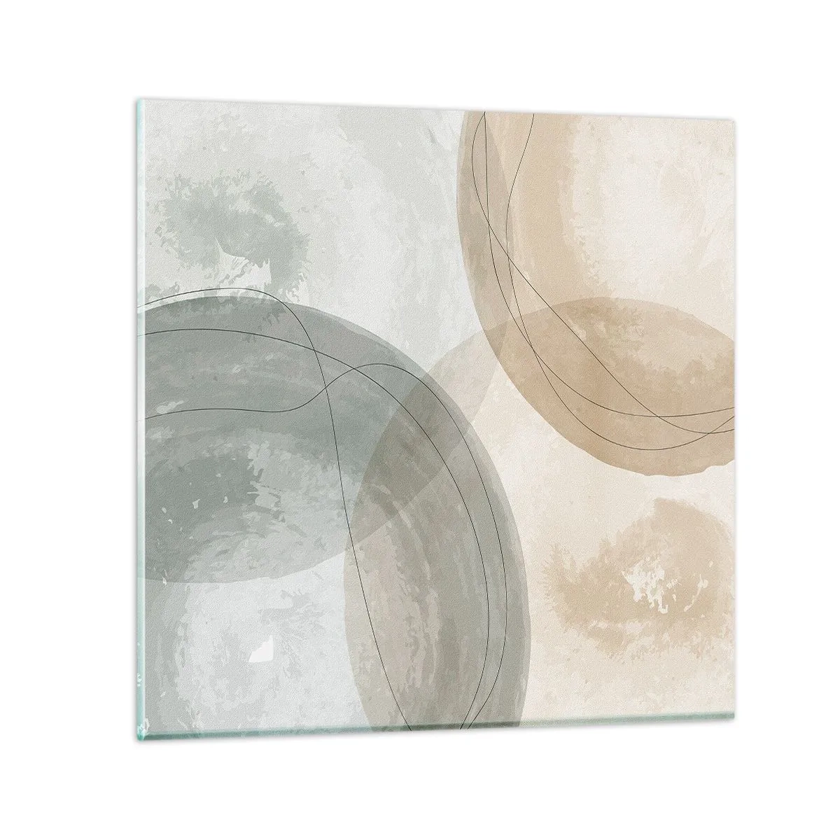 Quadro su vetro - Compenetrazione di mondi - 50x50 cm