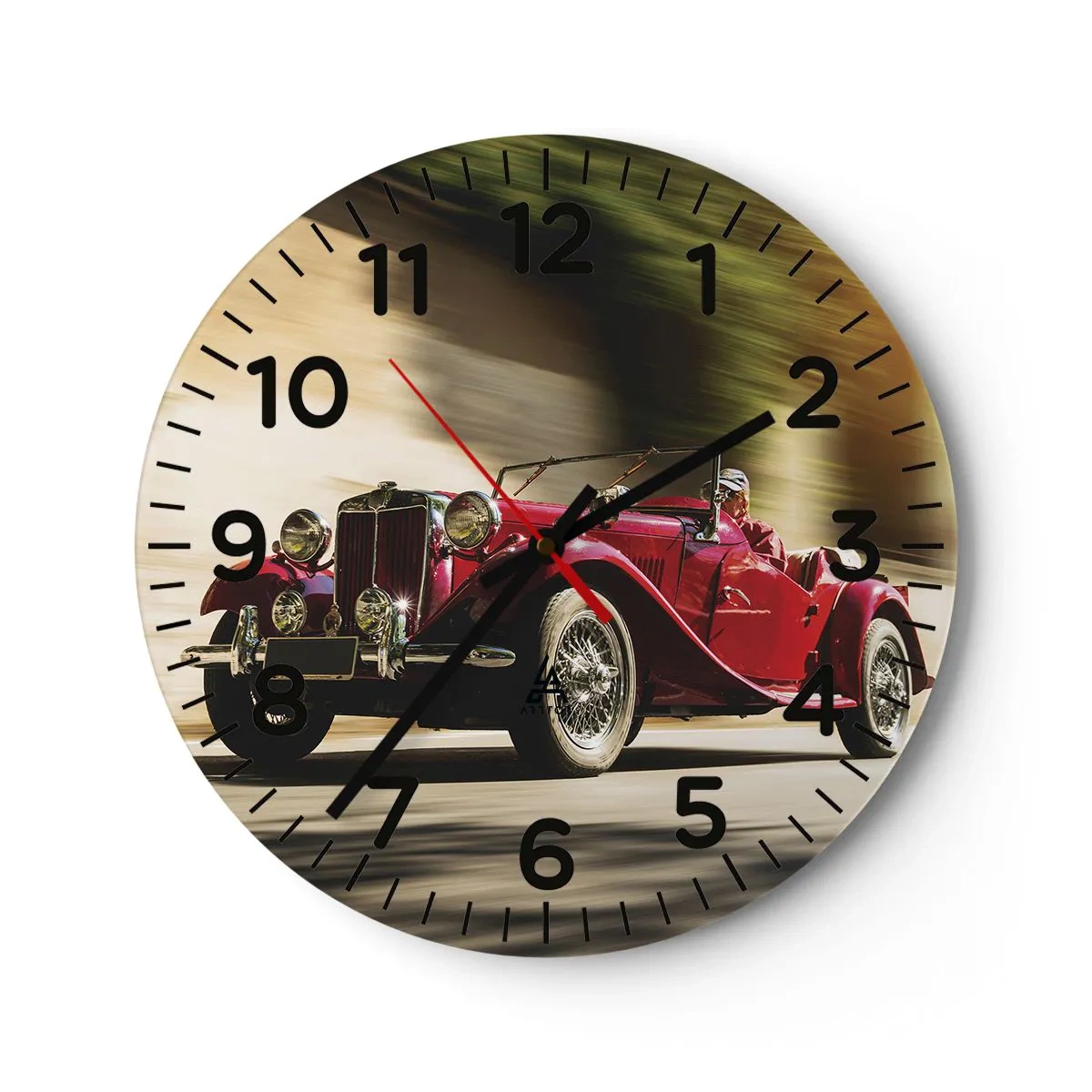 Orologio da parete - Orologio in Vetro - Più bella della Nike di Samotracia - 30x30 cm