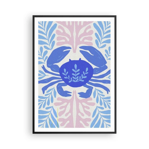 Poster in cornice nera - Come un fiore del mare - 70x100 cm