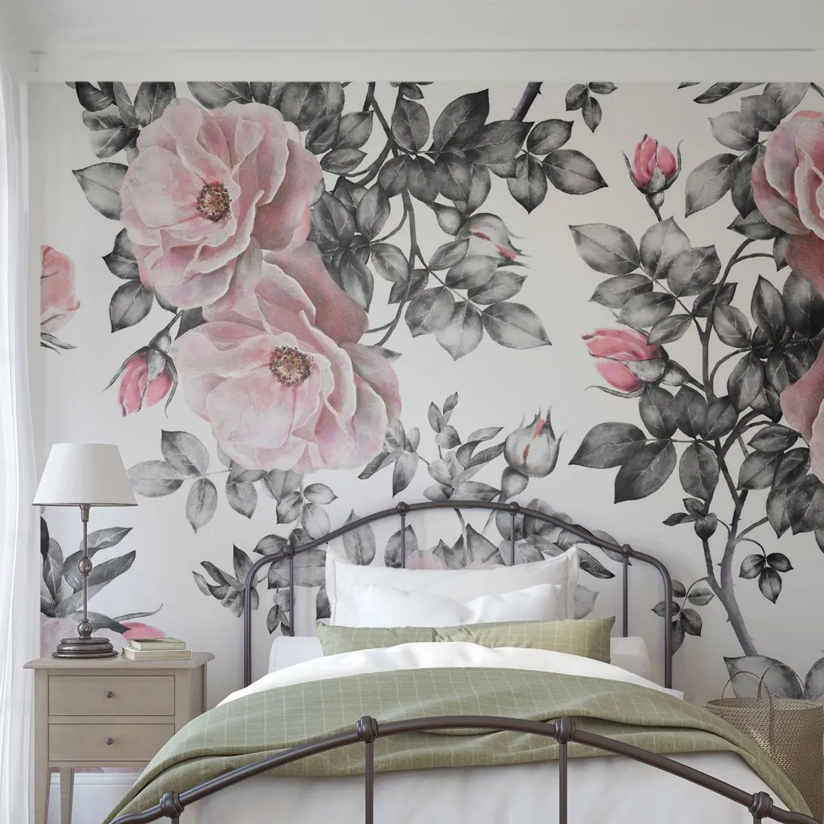 Fotomurali Autoadesivo Deluxe Sticker - Perdersi tra le rose - Fiori, Rosa, Giardino - 200x140 cm