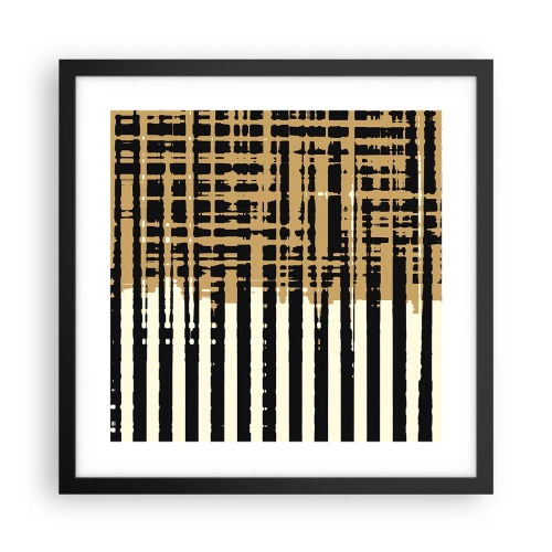 Poster in cornice nera - Astrazione architettonica - 40x40 cm
