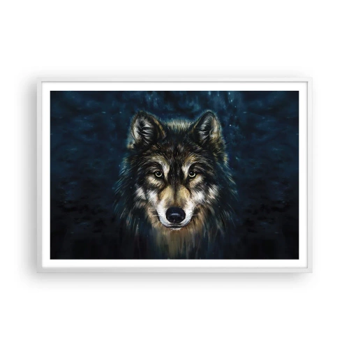 Poster in cornice bianca - Alfa? E omega - 100x70 cm