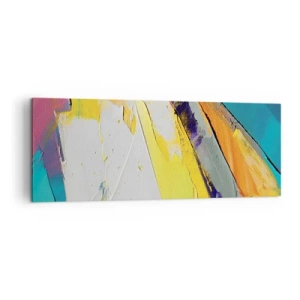 Quadro su tela - Stampe su Tela - Una composizione astratta dai colori intensi - 140x50cm - Anatomia della luce - Decorazione murale moderna per soggiorno e camera da letto ARTTOR