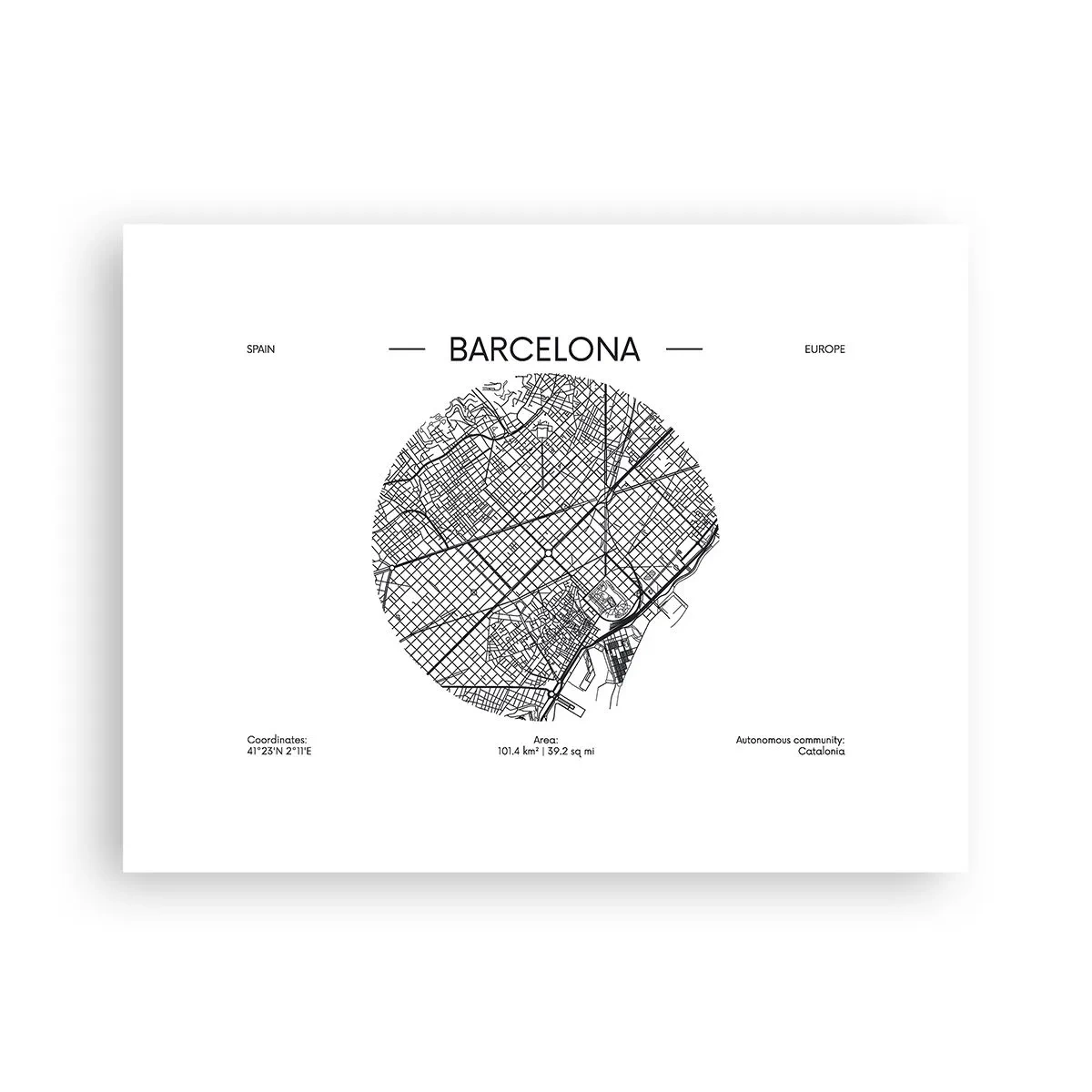 Poster - Anatomia di Barcellona - 40x30 cm