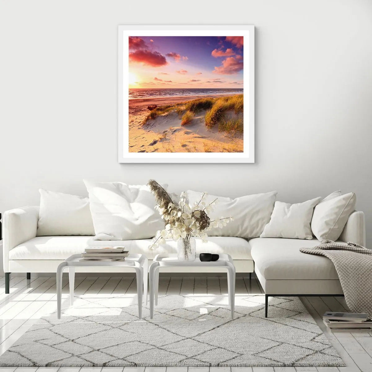 Poster in cornice bianca - L'aria già profuma di estate - 60x60 cm