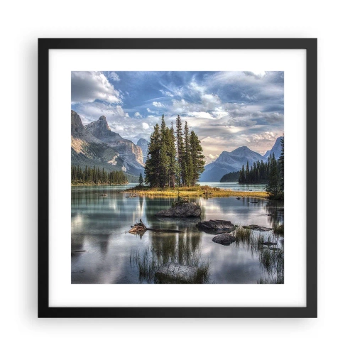 Poster in cornice nera - Sulle acque grandi e limpide...  - 40x40 cm