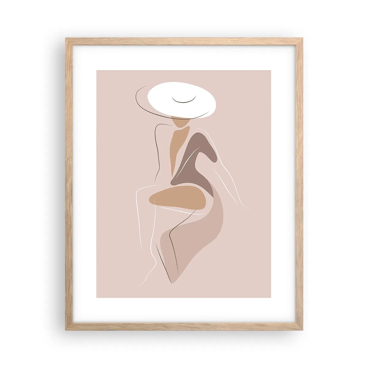 Poster in cornice rovere chiaro - Essere una dama - 40x50 cm