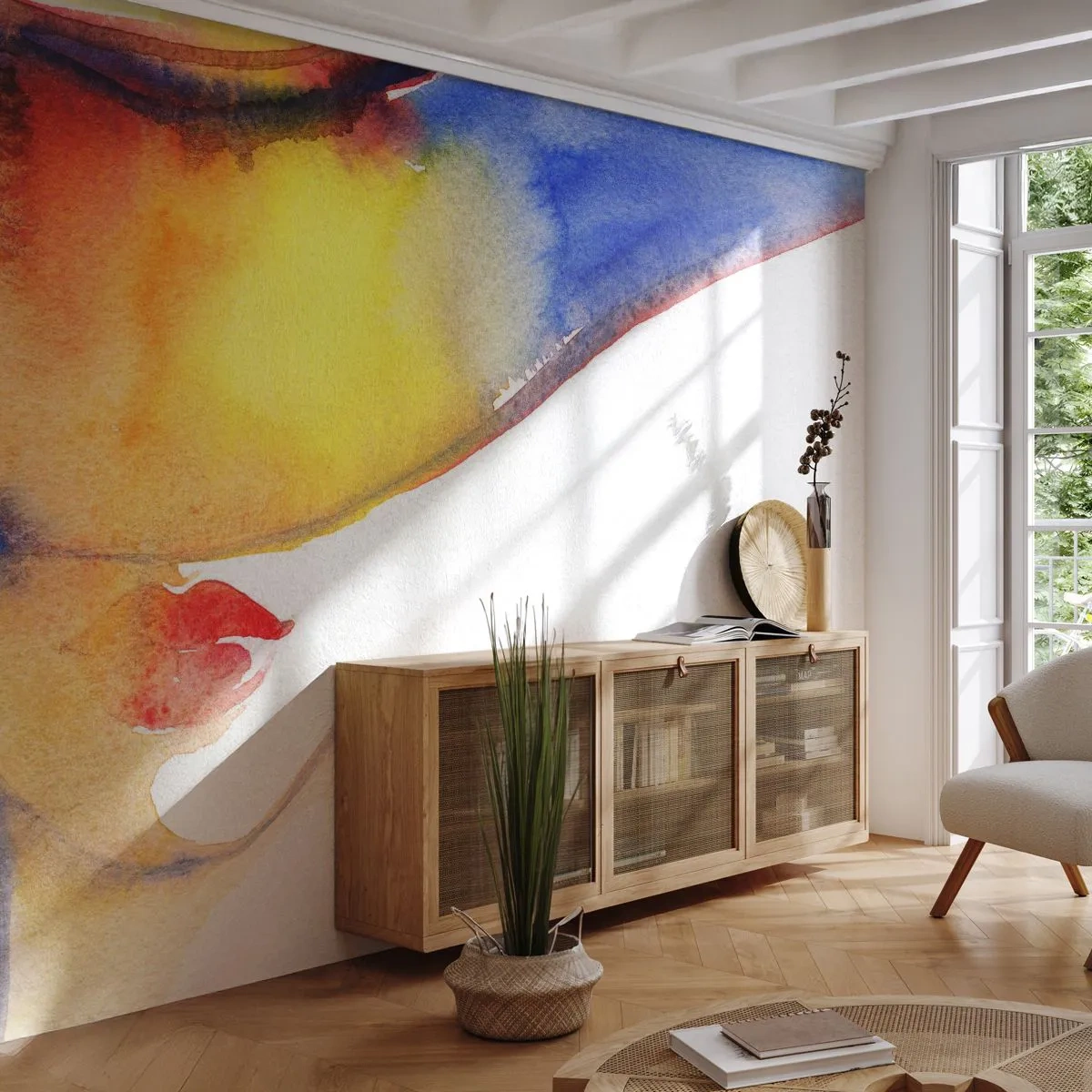 Fotomurali Premium Canvas - Ritratto di donna - Astrazione, Donna, Cappello - 400x280 cm