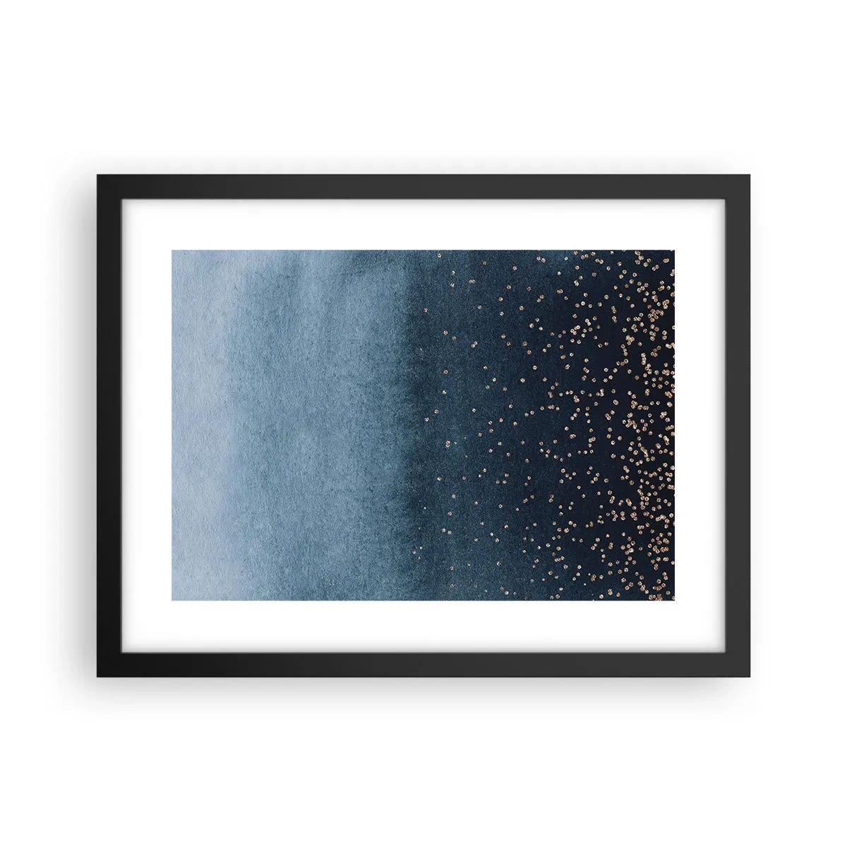Poster in cornice nera - Composizione: fasi blu - 40x30 cm
