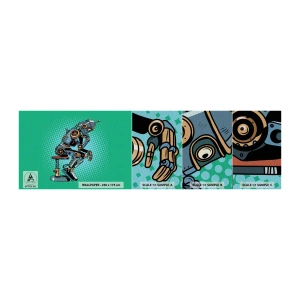 Campione di Fotomurale Premium Sand - Sull'essenza dell'essere - Astrazione, Robot intelligente, Per bambini - 100x30 cm