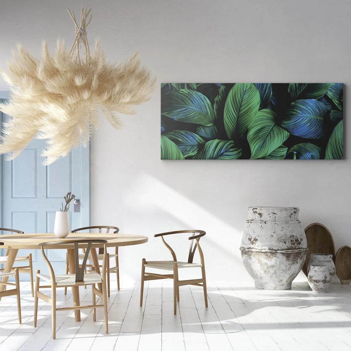Quadro su tela - Stampe su Tela - Nella folla verde - 100x40 cm