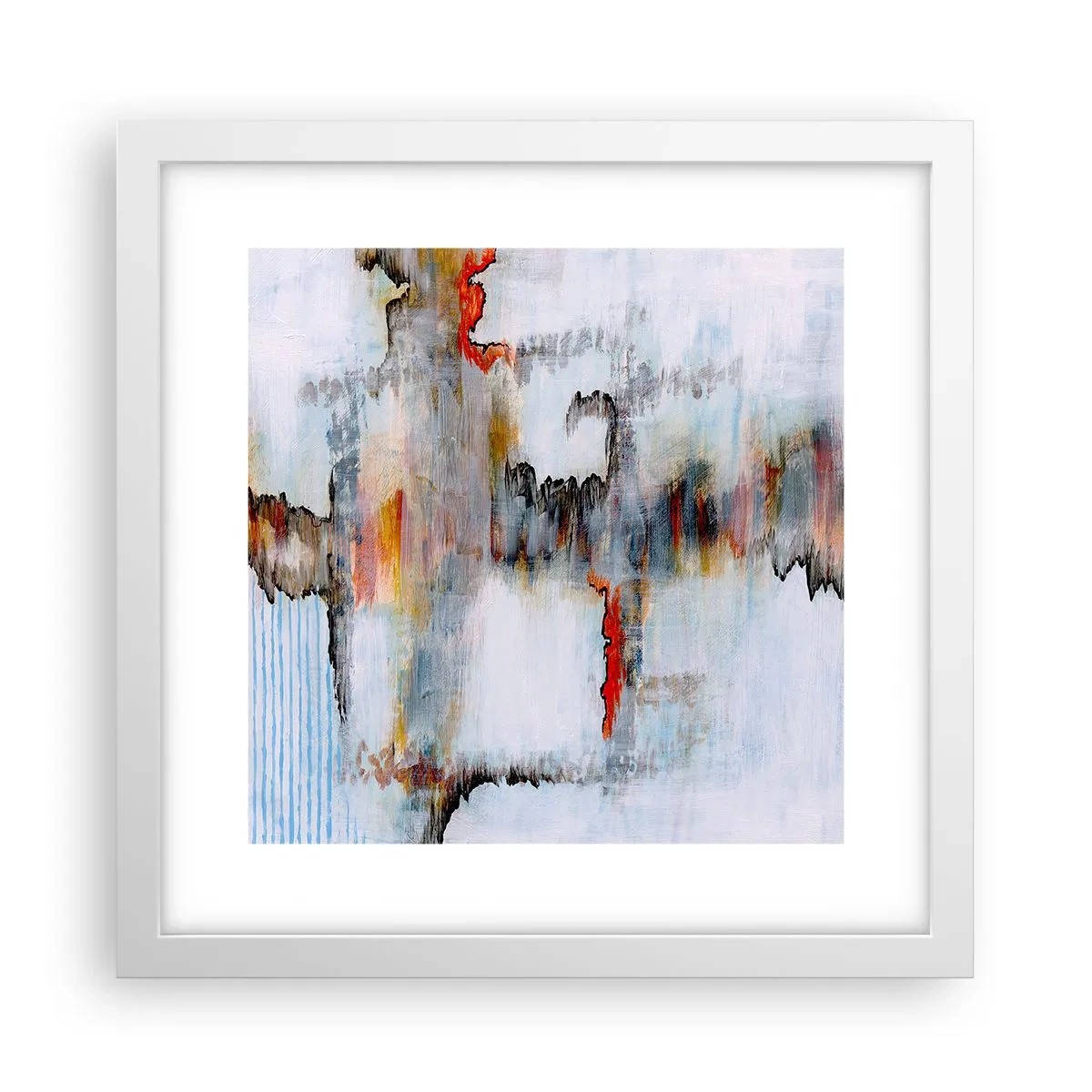 Poster in cornice bianca - Scritto sull'acqua - 30x30 cm