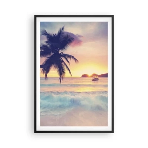 Poster in cornice nera - Sera nell'insenatura - 61x91 cm