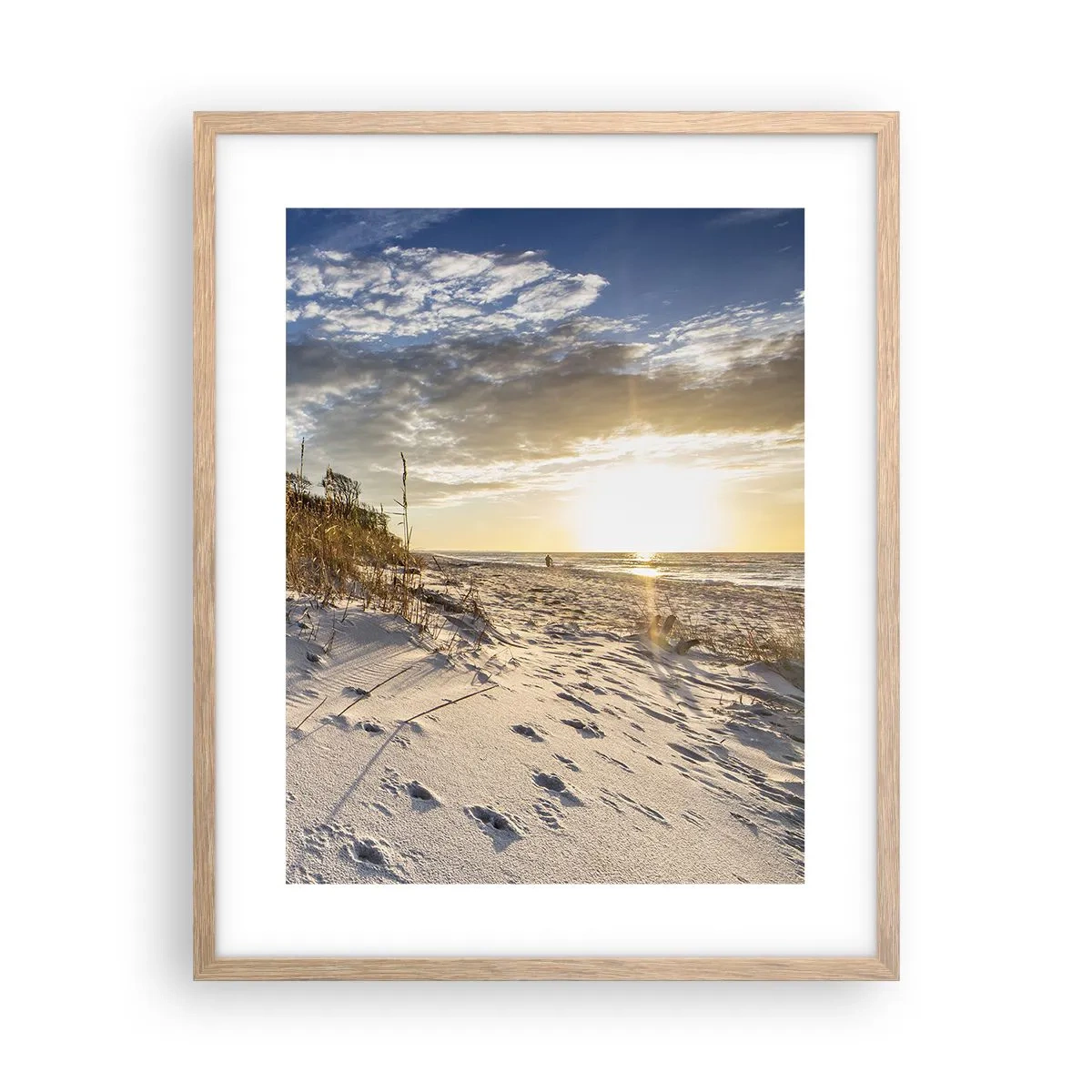 Poster in cornice rovere chiaro - Invito a passeggiare - 40x50 cm