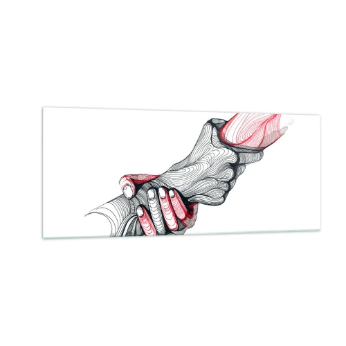 Quadro su vetro - Sei in buone mani - 100x40 cm