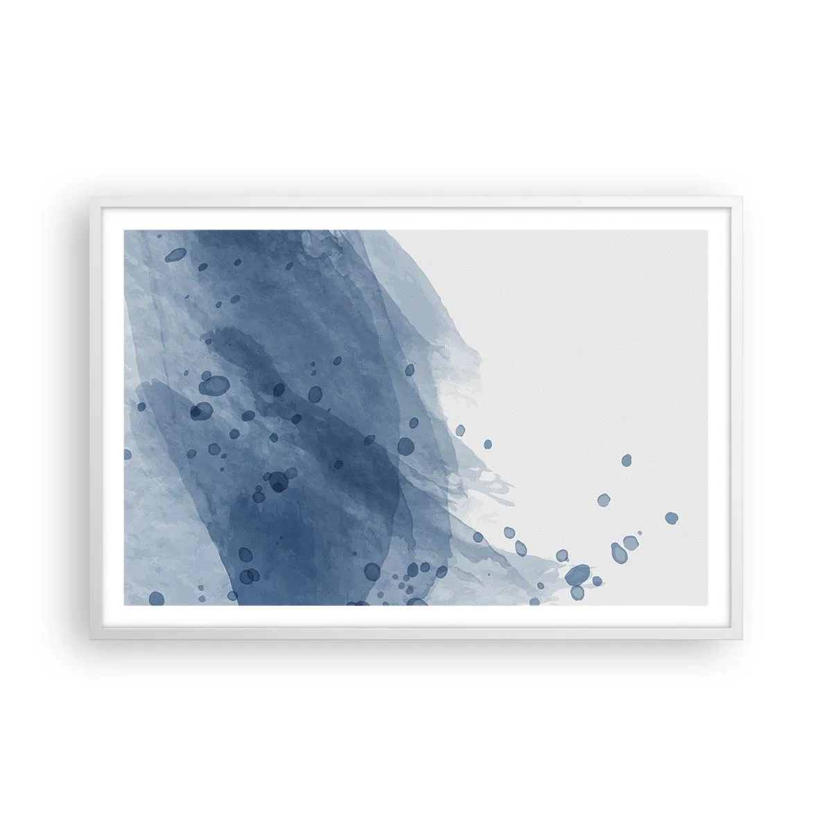 Poster in cornice bianca - Tulle blu - 91x61 cm