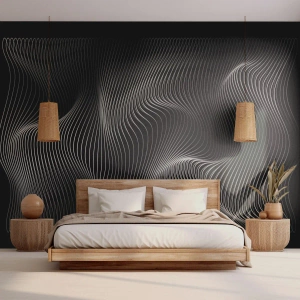 Fotomurali Premium Canvas - La danza della luce nello spazio - 3D, Linee, Moderno - 300x210 cm
