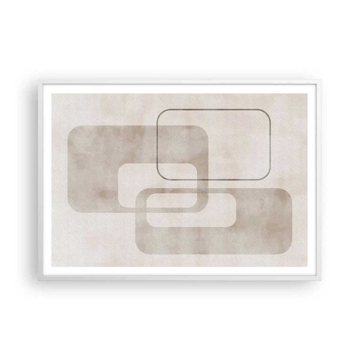 Poster in cornice bianca - Giunti geometrici - 100x70 cm