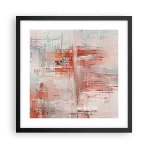 Poster in cornice nera - Nebbiose e rosate - 40x40 cm