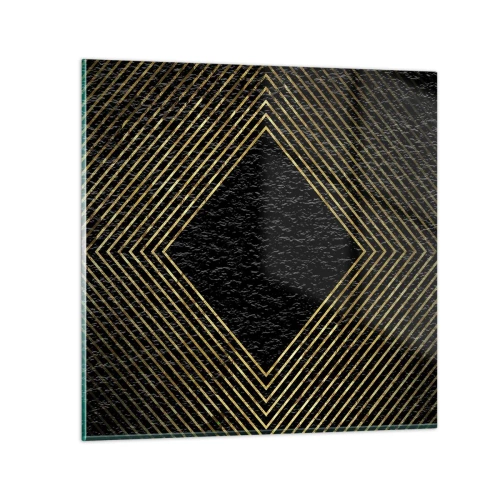 Quadro su vetro - Geometria in stile glamour - 70x70 cm