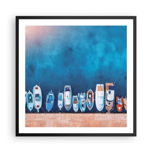 Poster in cornice nera - In una fila - 60x60 cm