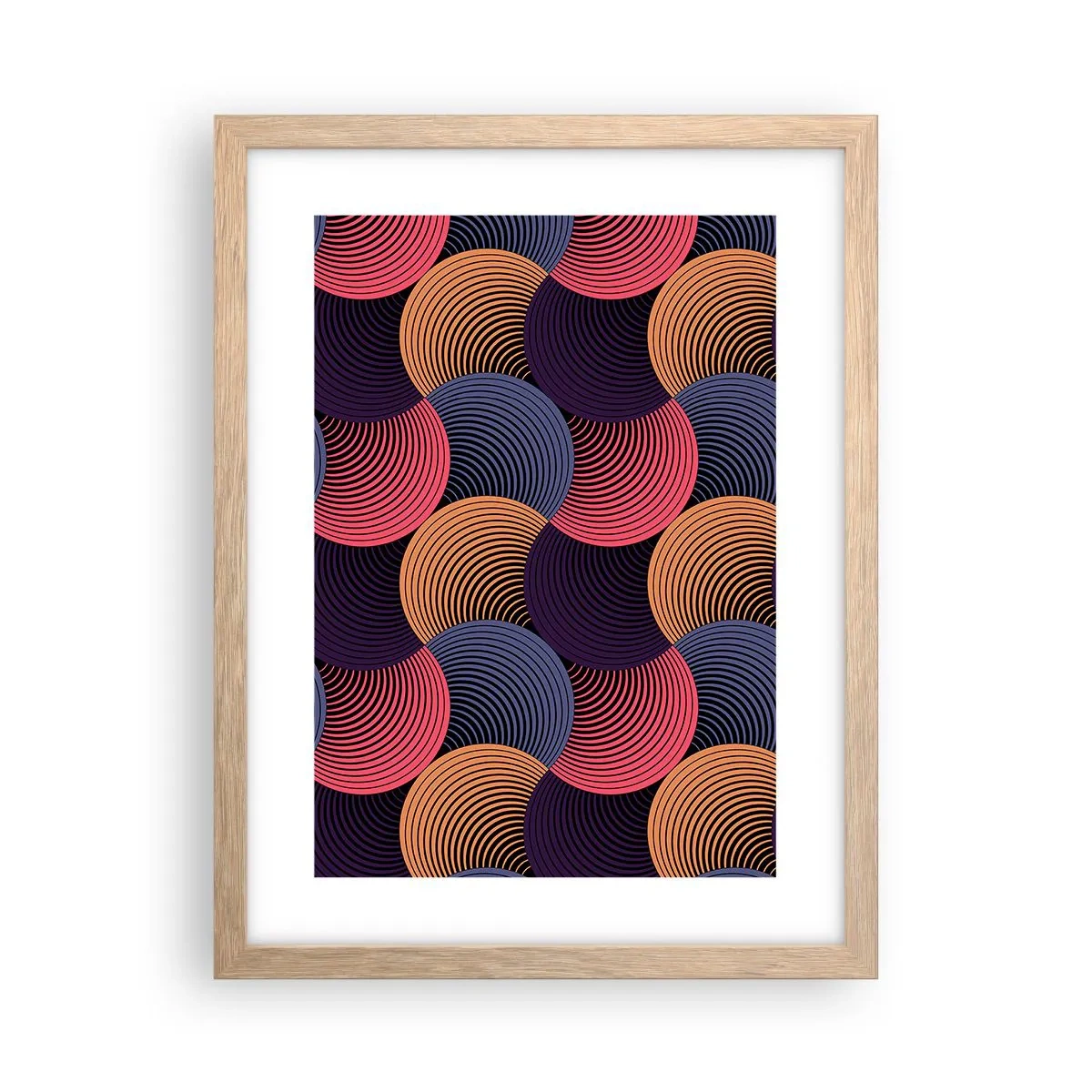 Poster in cornice rovere chiaro - Al ritmo delle sfere - 30x40 cm