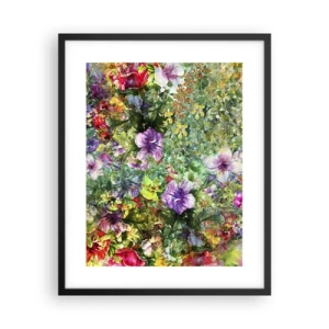 Poster in cornice nera - Perdersi nei fiori - 40x50 cm