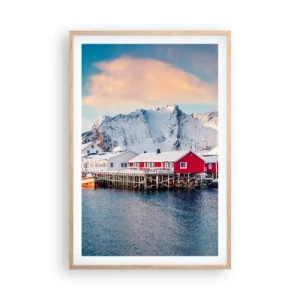 Poster in cornice rovere chiaro - Atmosfera del nord - 61x91 cm