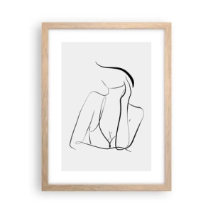 Poster in cornice rovere chiaro - Sull'onda dei sogni - 30x40 cm