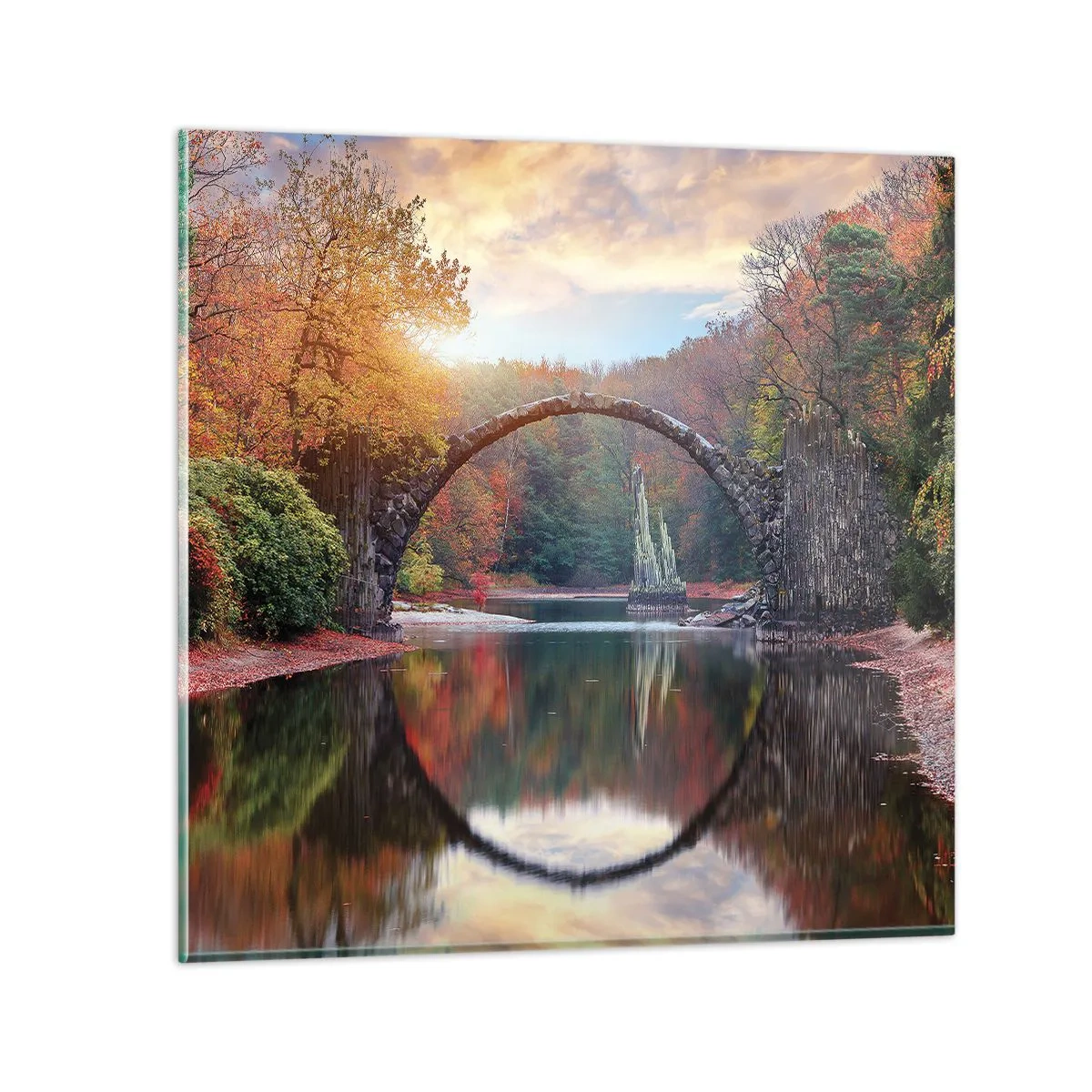 Quadro su vetro - Dall'altro lato dello specchio - 70x70 cm