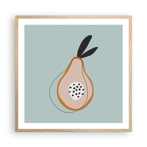 Poster in cornice rovere chiaro - Penetrare la natura delle cose - 60x60 cm