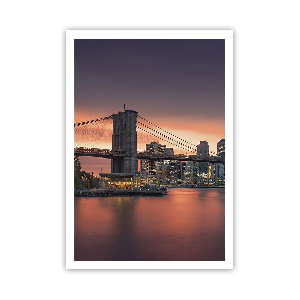 Poster - Immersa nel silenzio lilla - 70x100 cm