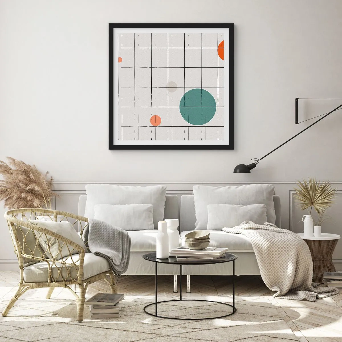 Poster in cornice nera - Prigionieri. Noi o loro? - 40x40 cm
