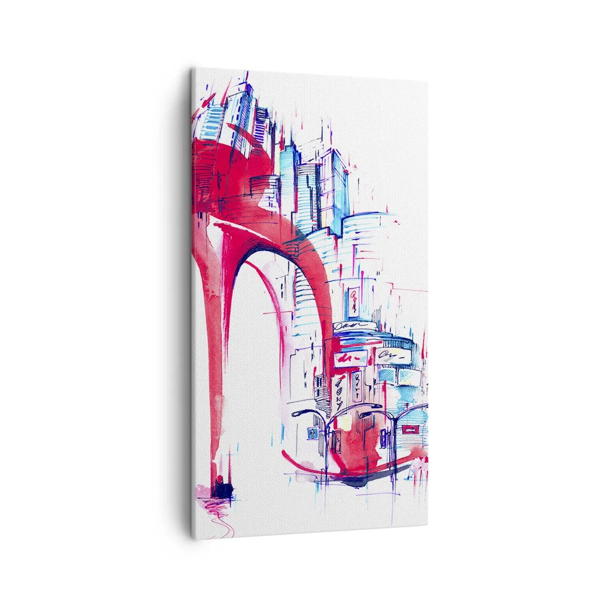 Quadro su tela - Stampe su Tela - Elegante nella grande città - 45x80 cm