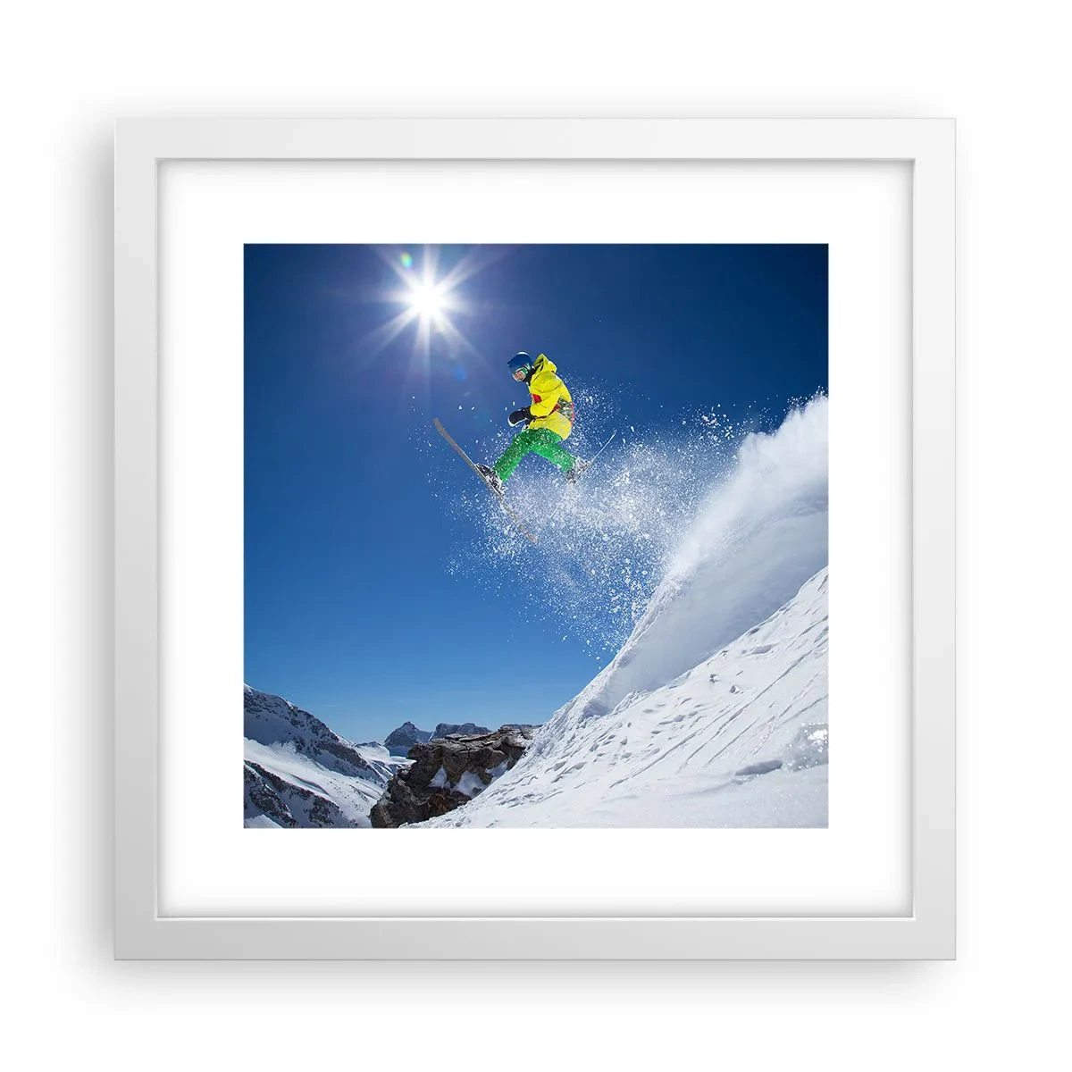Poster in cornice bianca - Ballando con i monti - 30x30 cm