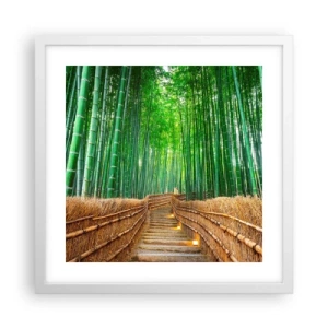 Poster in cornice bianca - Essenza della natura asiatica - 40x40 cm