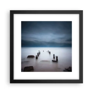 Poster in cornice nera - Lago pensieroso - 30x30 cm